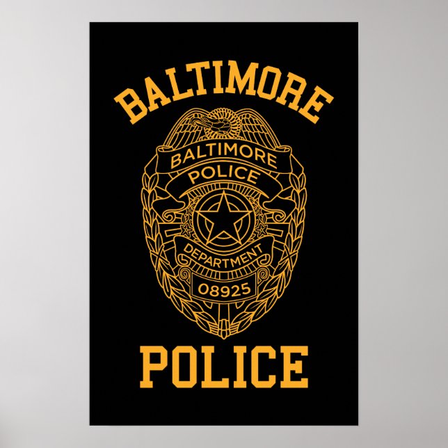 Póster detective de baltimore policia maryland (Frente)