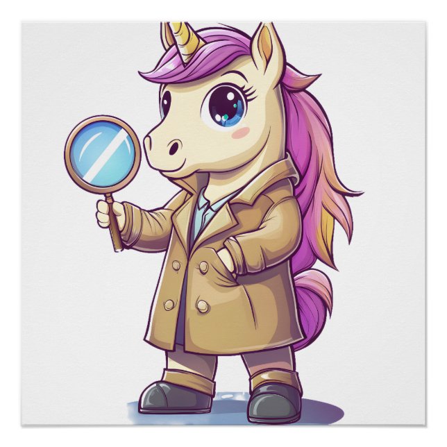 Póster Detective Misterio Unicornio (Anverso)