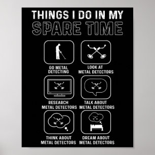 Póster Detector metalizado. Caza de reliquias. Detección 