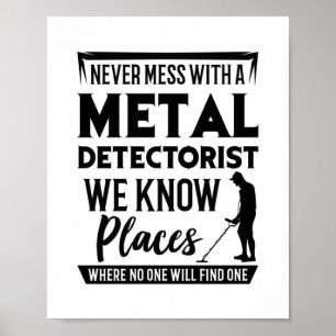 Póster Detectorista metalizado
