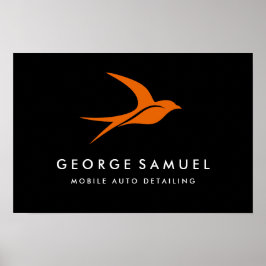 Póster Detención automática | Logotipo de la tienda de re