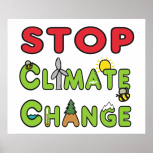 Póster Detener el cambio climático