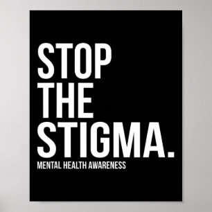 Póster Detener El Estigma Conciencia De La Salud Mental 1