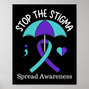Póster Detener El Estigma Propaga Sem Del Mes De Concienc