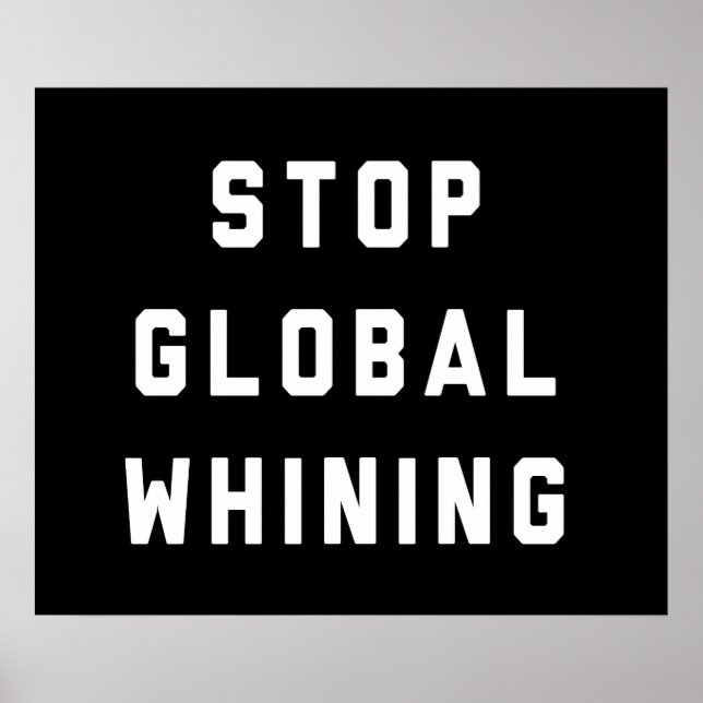 Póster Detener el lamento global (Frente)