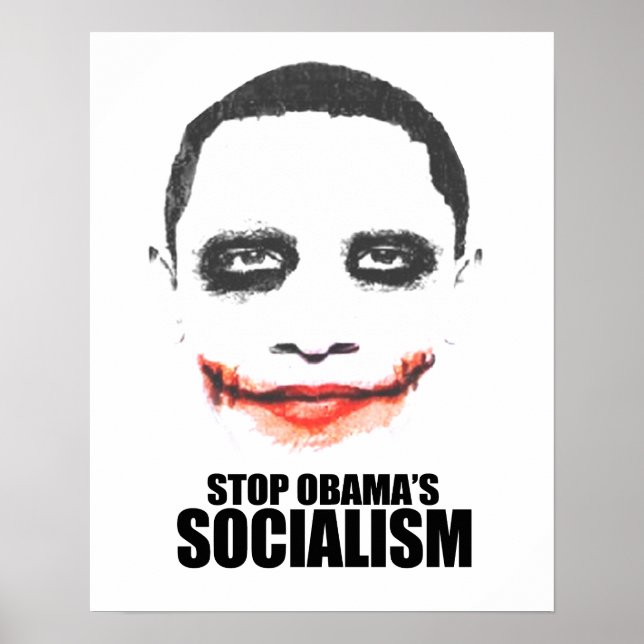 PÓSTER DETENER EL SOCIALISMO DE OBAMA (Frente)