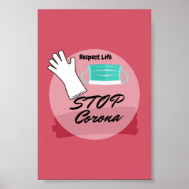 Póster Detener el virus de Corona