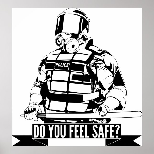 Póster Detener la brutalidad policial en las artes de los (Frente)