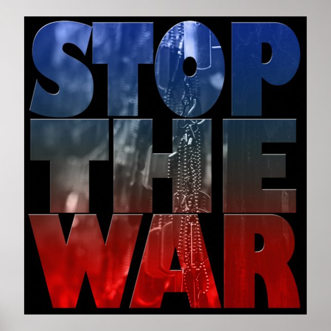 Póster Detener la guerra (Frente)