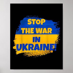 Póster Detener La Guerra En Ucrania - Paz En El Mundo - F
