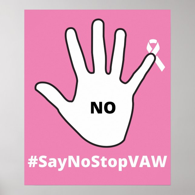 Póster Detener la violencia contra las mujeres (Frente)