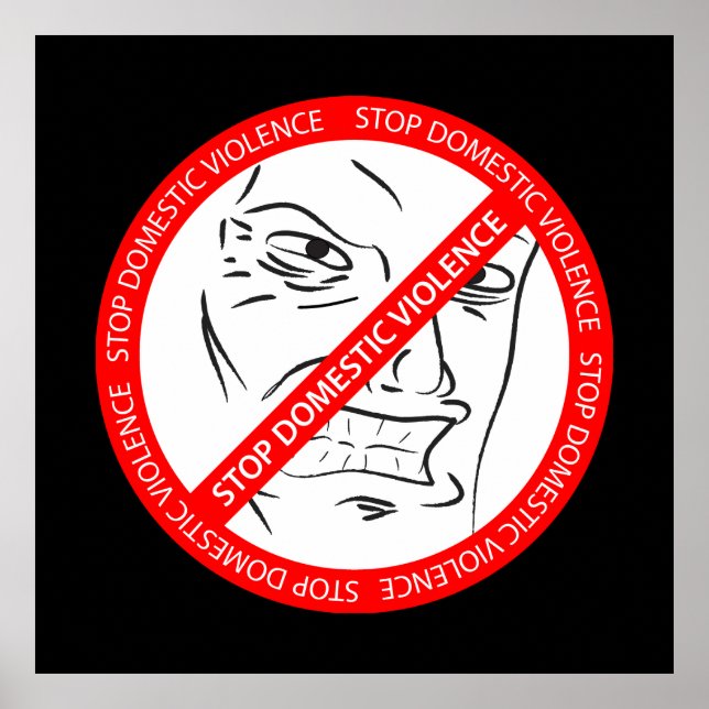 Póster Detener la violencia doméstica (Frente)