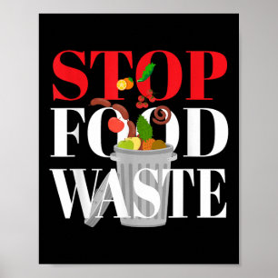 Póster Detener los residuos de alimentos I Residuos de al