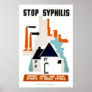 Póster Detener Syphilis 1940 WPA