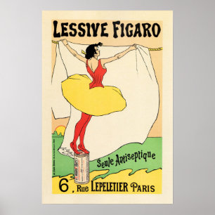 Póster Detergente antiguo anuncio de París