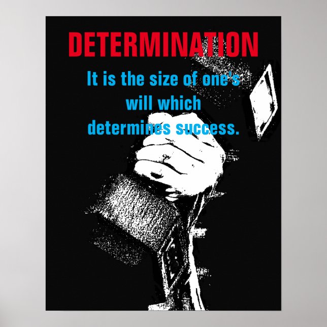 Póster Determinación Construcción de carrocería Fitness M (Frente)