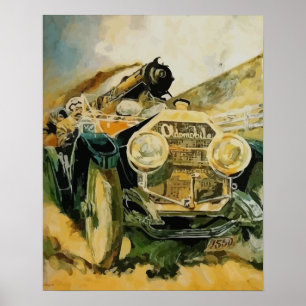 Póster Determinación del paso, automóvil contra la