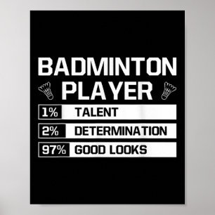 Póster Determinación del talento del jugador de bádminton