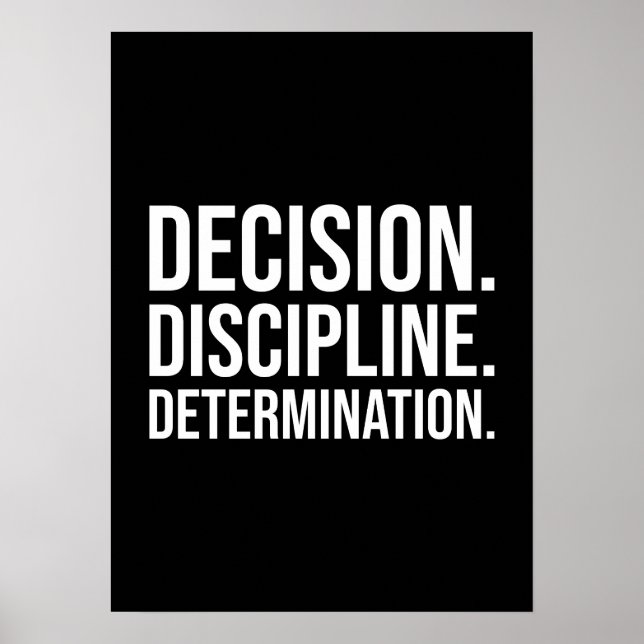 Póster Determinación Disciplinaria de Decisión - Gimnasio (Frente)