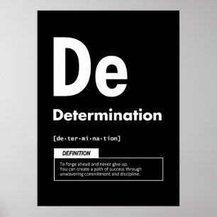 Póster Determinación - Elemento De Éxito - Motivación
