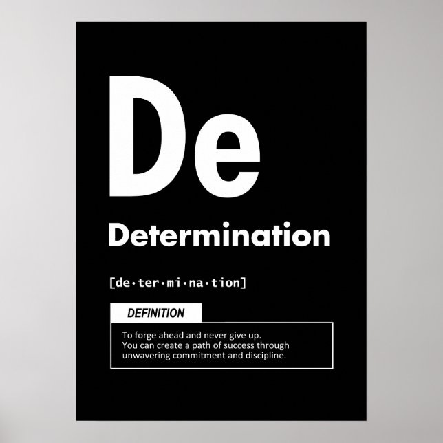 Póster Determinación - Elemento De Éxito - Motivación (Frente)