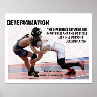 Póster Determinación - Lucha libre