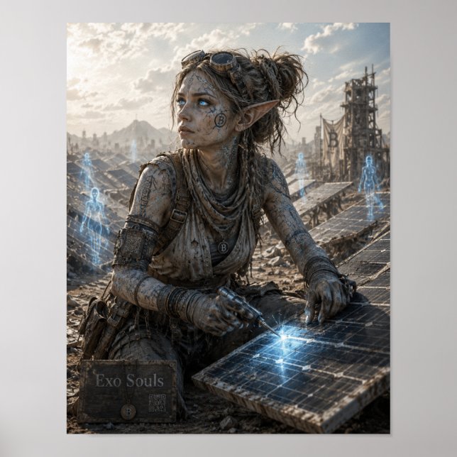 Póster Determination / Solar Engineer / Ruined Solar Farm (Frente)