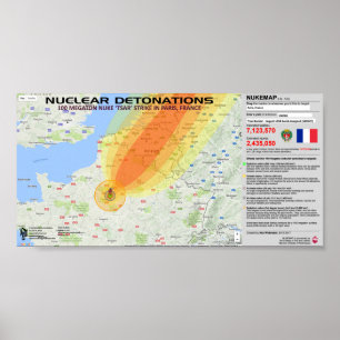 Póster Detonaciones nucleares - Francia
