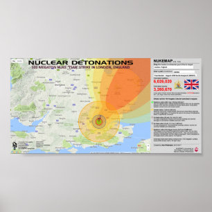 Póster Detonaciones nucleares - Inglaterra