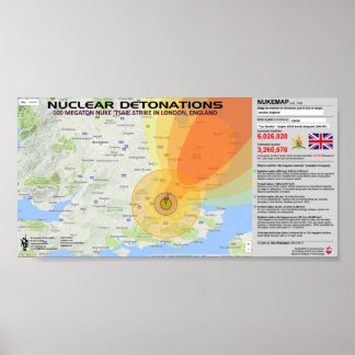 Póster Detonaciones nucleares - Inglaterra