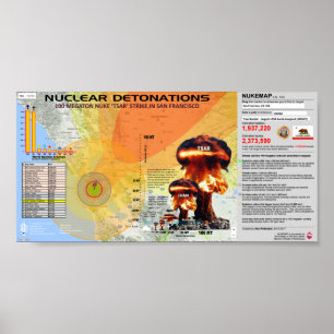 Póster Detonaciones nucleares - San Francisco