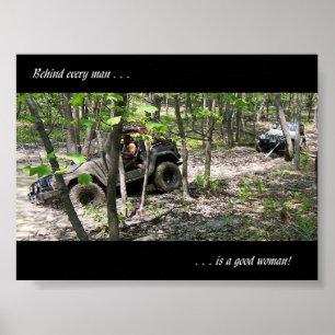 Póster Detrás de cada hombre hay una buena mujer