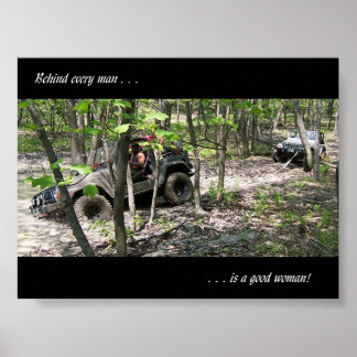 Póster Detrás de cada hombre hay una buena mujer