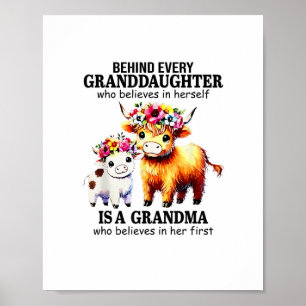 Póster Detrás De Cada Nieta Que Cree En Sí Misma