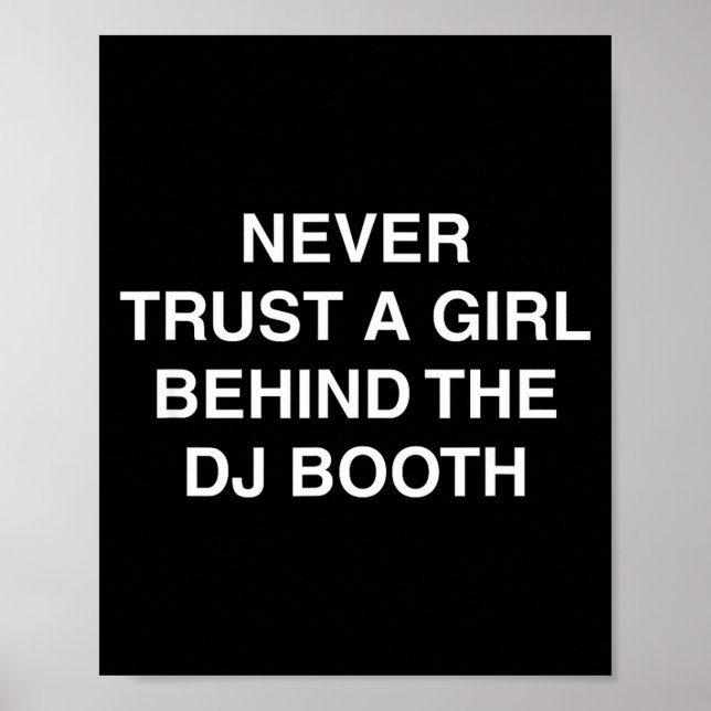 Póster Detrás de la cabina del dj divertido techno edm fe (Frente)