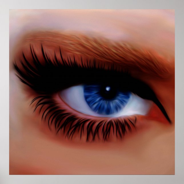 Póster Detrás de los ojos azules (Frente)