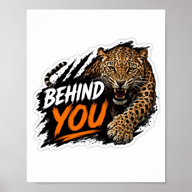 Póster Detrás de ti leopardo  (Frente)