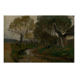 Póster Detrás del encanto rústico de las aguas tranquilas