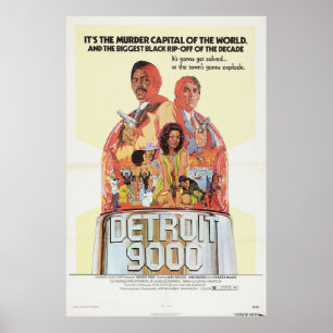 Póster Detroit 9000 poster de cine retro vintage