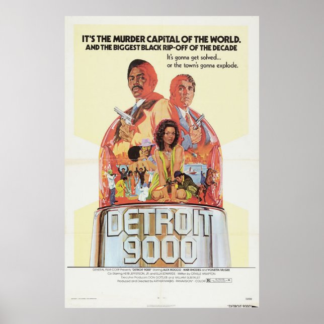 Póster Detroit 9000 poster de cine retro vintage (Frente)
