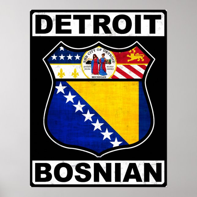 Póster Detroit bosnio-americano (Frente)