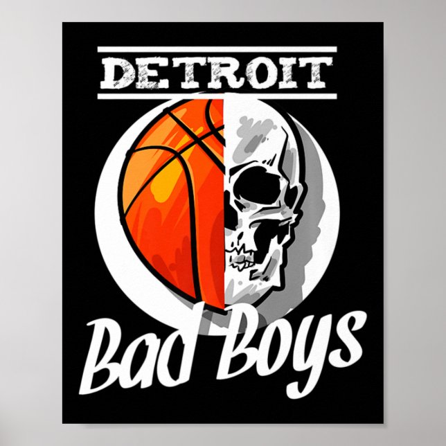 Póster Detroit Byd Boys Bysketbyll Skull Usa (Frente)