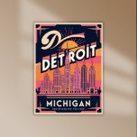 Póster Detroit Divas Art Print Poster<br><div class="desc">Celebra la fuerza y el estilo de Detroit con este diseño audaz inspirado en el Art Deco. Con sus vibrantes rosados, naranjas y azules profundos, el horizonte de la ciudad se eleva contra un estallido de sol radiante, capturando la energía y el empoderamiento de las mujeres de Detroit. Perfecto para...</div>