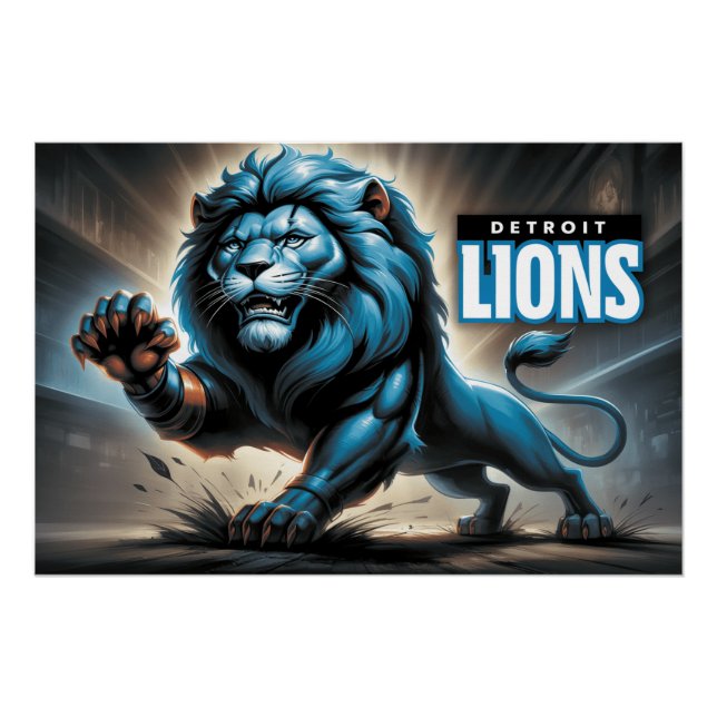 Póster Detroit Lions (Anverso)