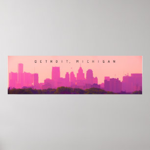 Póster Detroit, Michigan