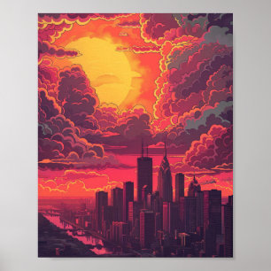 Póster Detroit Michigan USA