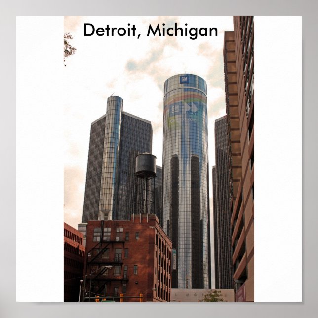 Póster Detroit, poster de Michigan (Frente)