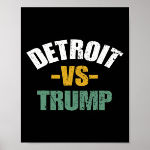 Póster Detroit Vs Trump 2024 Elección Anti-trump Vota Por