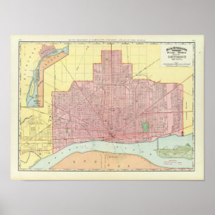 Póster Detroit y vecindad