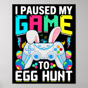 Póster Detuve Mi Juego Para El Videojuego Egg Hunt Happy 